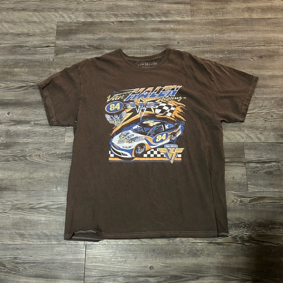Van Heusen Brown Racing Graphic Tee - Picture 1 of 2